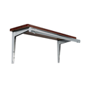 All-in-One Folding Shelf W/ Rod - Cherry Shelf, Chrome Rod