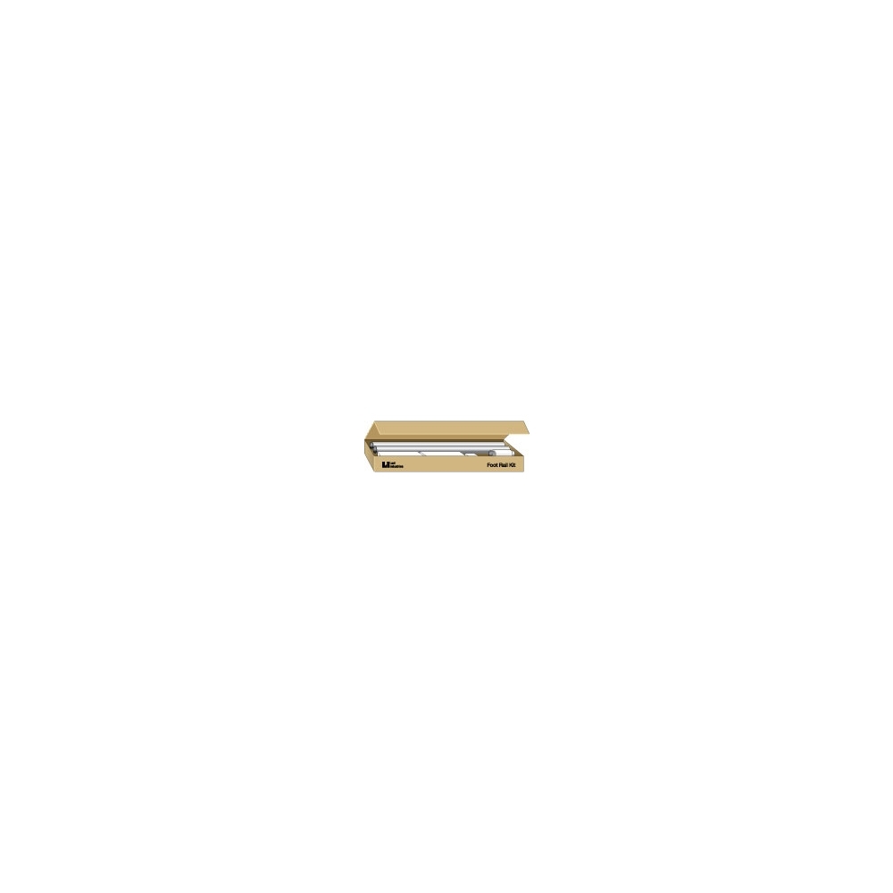 3 FT Bar Foot Rail Kit - Polished Brass w/ Flush End Cap