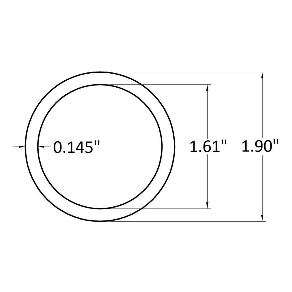 4 FT Galvanized Steel Pipe- 1-1/2" IPS Schedule 40