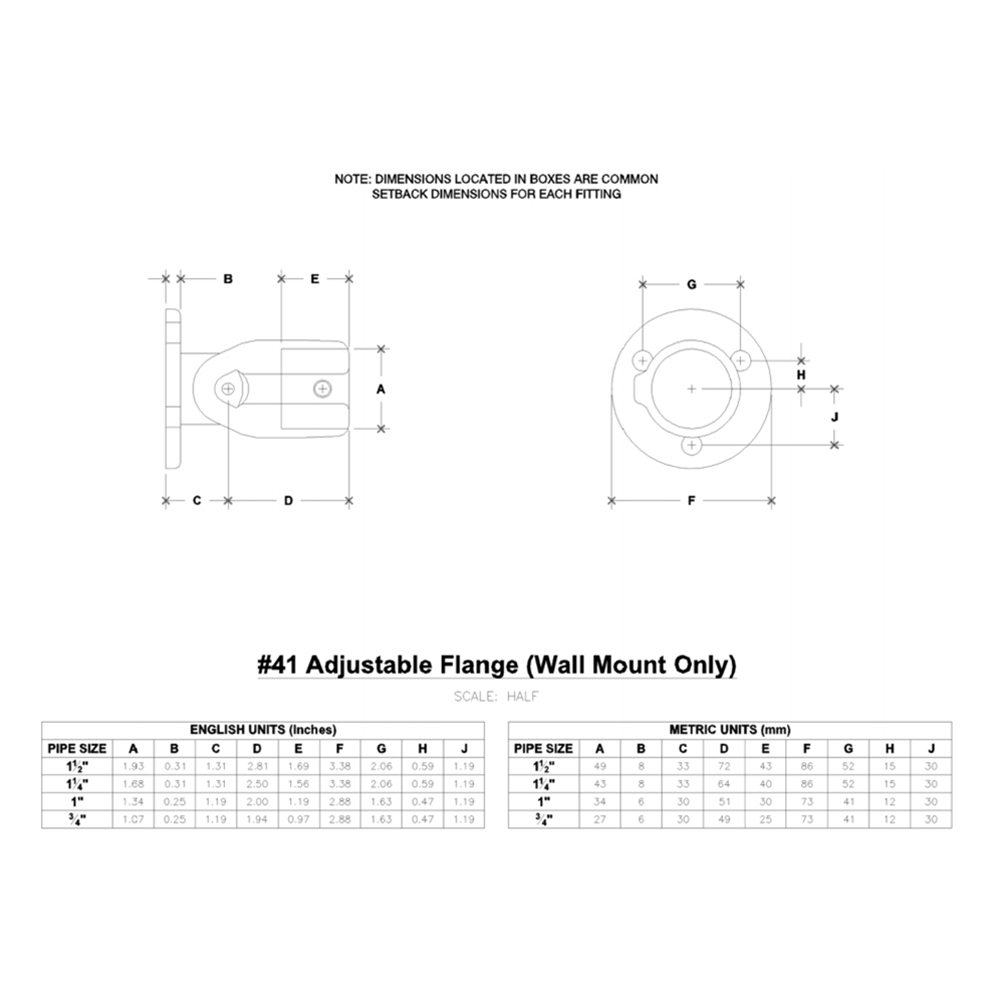 41 - Adj. Flange (Wall Only)