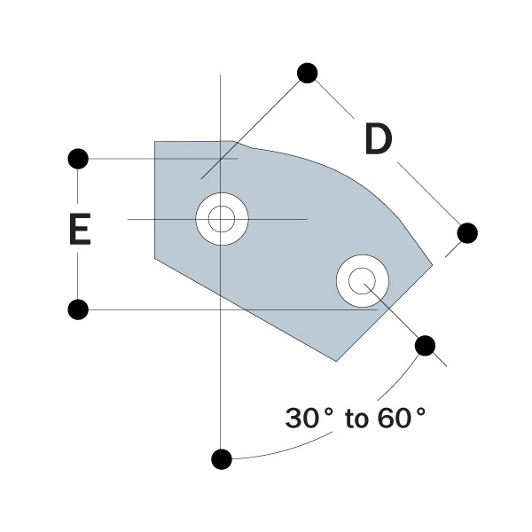 KK29 - 30 Degree to 60 Degree Single Socket Tee