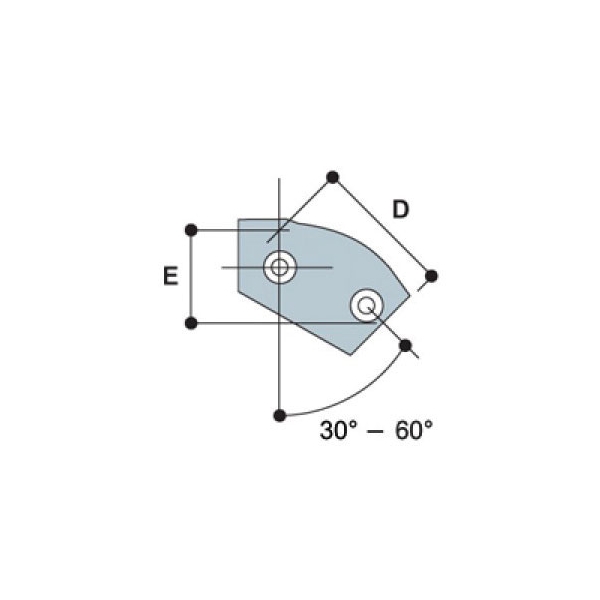 KK29 - 30 Degree to 60 Degree Single Socket Tee