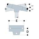 KK88 - Three Socket Angle Tee