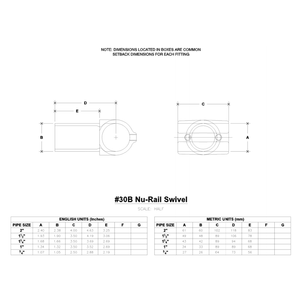 30B - Nu-Rail Swivel