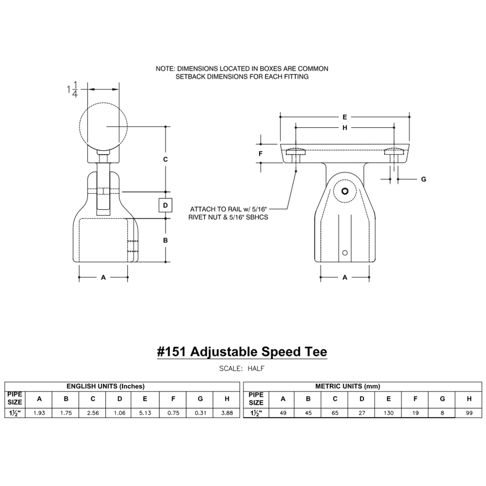 151 - Adjustable Speed Tee