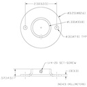 WAG-622 - Flange With Set Screw And Two Holes