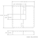 WAG-26430 - Square Puzzle-Lock Split Flange