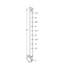 C424/36/W/B - Fascia Mount 36" Post for 1/8" or 3/16" Cable