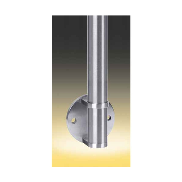 G424/36/W/MD - Fascia Mount 36" Post for 3/8" Glass Rail (Satin 316 Stainless Steel)