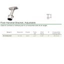 350A - Post-Handrail Bracket (Adjustable)