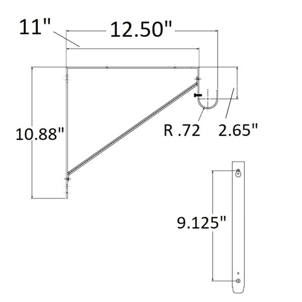 8150A - Lido Shelf & Rod Bracket