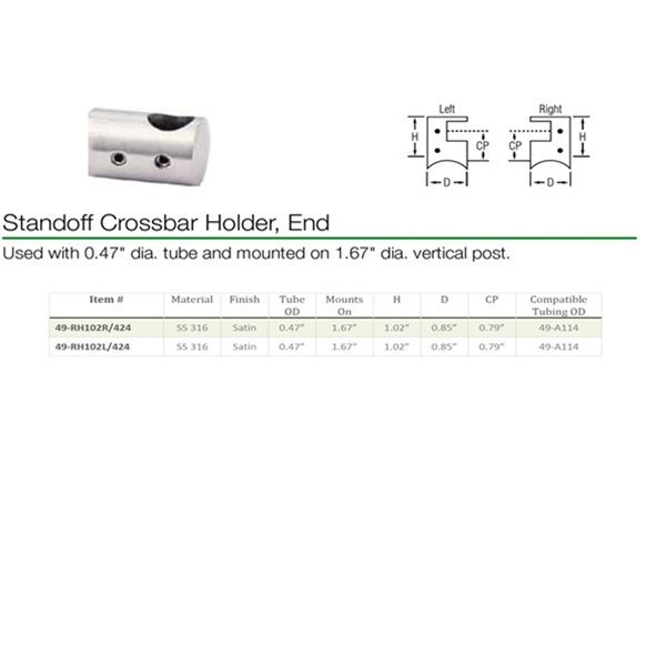 RH101 - Standoff Crossbar Holder