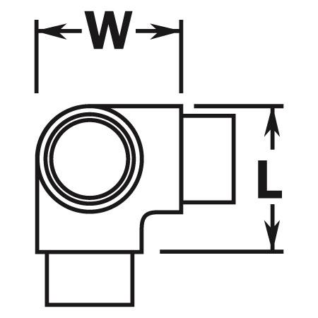 733 - Flush Side Outlet Ell