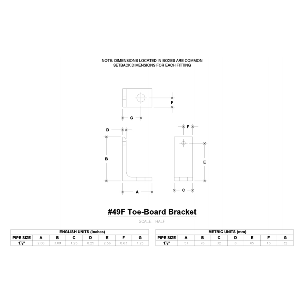 49F - Toe Board Bracket