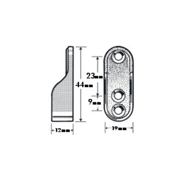 EP840 - Open Flange For Oval Rod No Mounting Pins