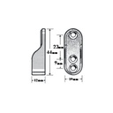 EP840 - Open Flange For Oval Rod No Mounting Pins