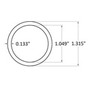 A100ID - 1" IPS Aluminum Pipe Schedule 40