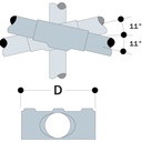 KK89 - Two Socket Angle Cross