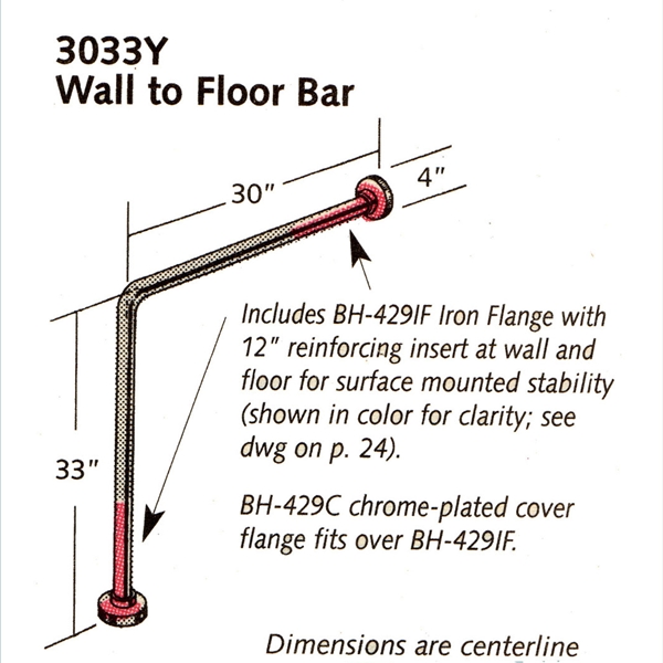 3033Y - Wall-to-Floor Bar