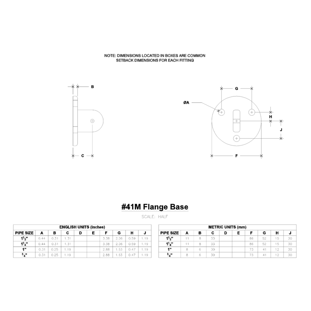 41M - Flange Base