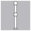 DLBPEP - Double Line Ball Posts - End Post