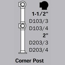 DLBPCP - Double Line Ball Posts - Corner Post