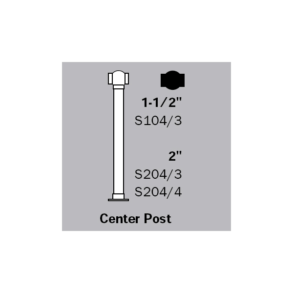 SLBPCEP - Single Line Ball Posts - Center Post