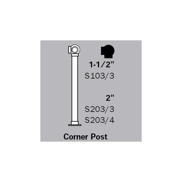 SLBPCP - Single Line Ball Posts - Corner Post