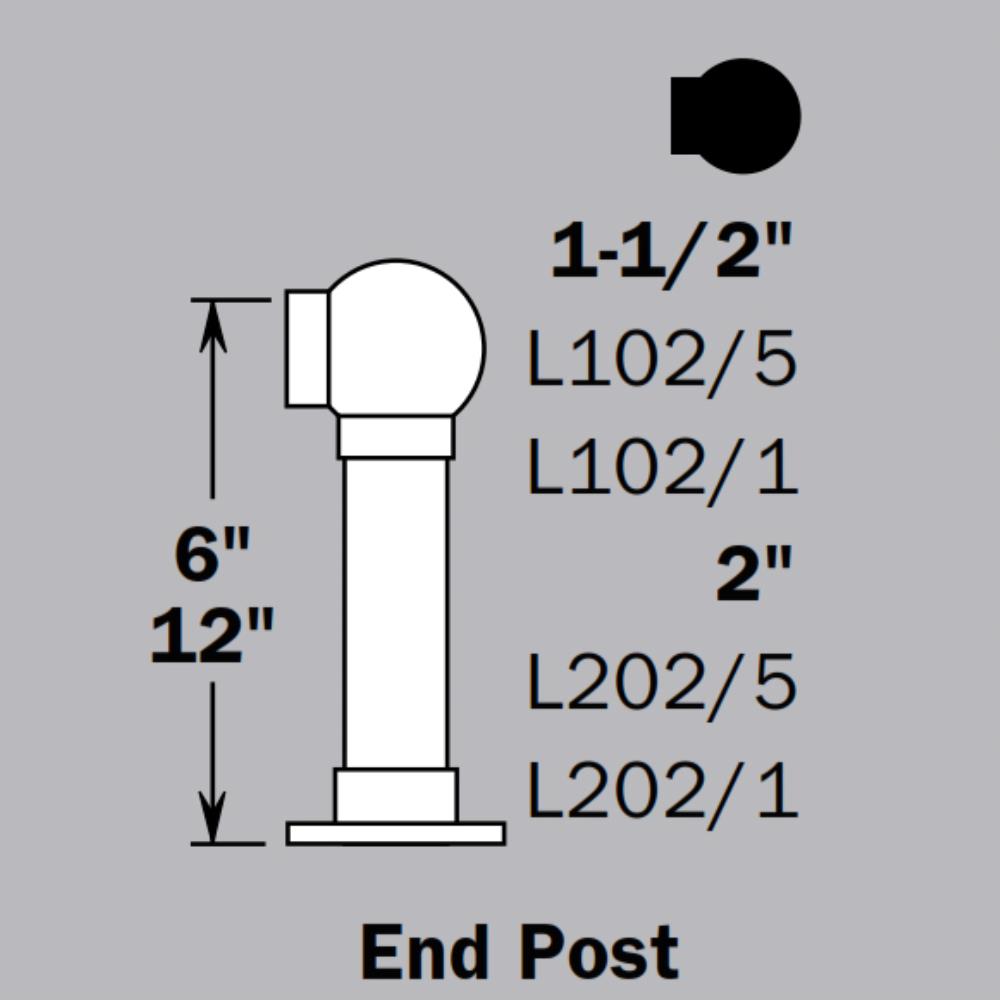 LLBPEP - Low Line Ball Posts - End Post