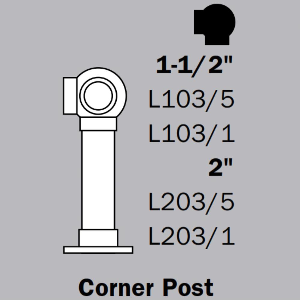 LLBPCP - Low Line Ball Posts - Corner Post