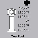 LLBPTP - Low Line Ball Posts - Tee Post