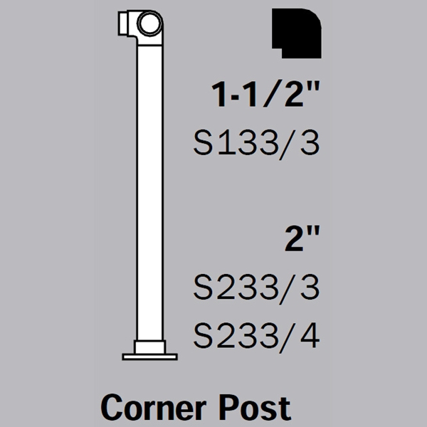 SLFPCP - Single Line Flush Posts - Corner Post