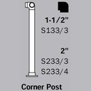 SLFPCP - Single Line Flush Posts - Corner Post