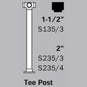 SLFPTP - Single Line Flush Posts - Tee Post