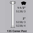 SLFPA - Single Line Flush Post - 135 Degree Corner Post