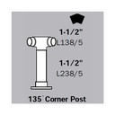 LLFPA - Low Line Flush Posts - 135 Degree Corner Post