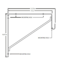 EP848 - Shelf & Rod Bracket for Oval Closet Rods