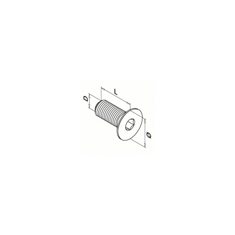 QS-0670 - Socket Flat Head Screw Coarse Thread