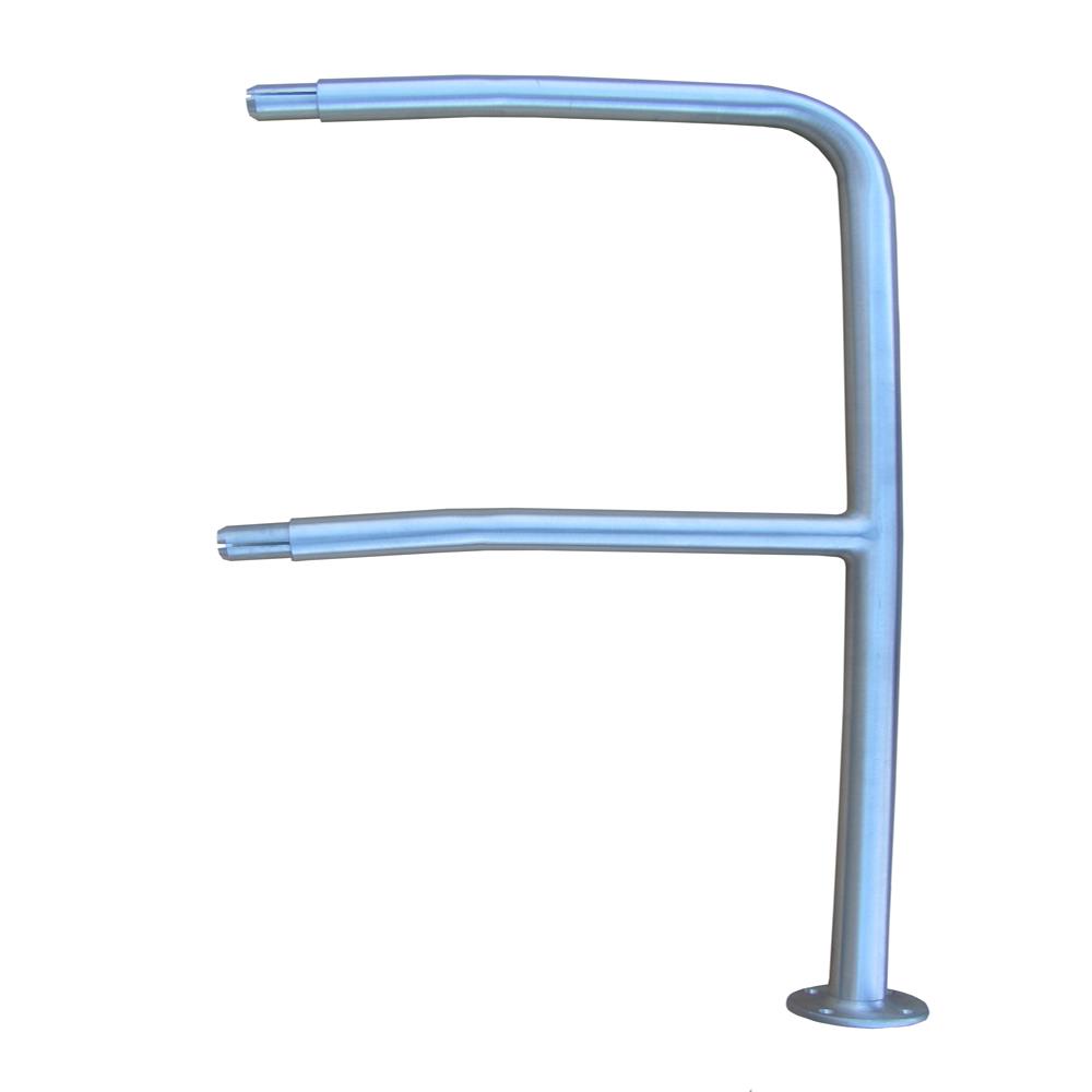 D114IDA - Double Line Pre-Fabricated Brushed Aluminum Welded Posts (For Ramps)