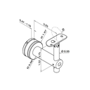 0155 - Adjustable Glass Handrail Bracket Round Mount For Tubing