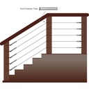 CA500W-SM - 1/8" Adjust-a-Body Thread Eye Cable Rail Kit - Series 500W For Wood Stair Posts