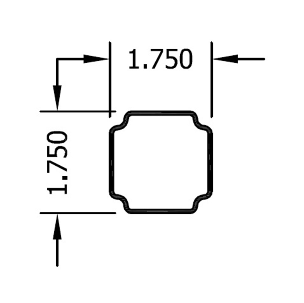 3250-FLU - Railings Kit 3.25" Top Rail w/1.75" Pickets (Includes Brackets)