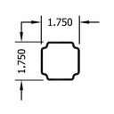 3250-FLU - Railings Kit 3.25" Top Rail w/1.75" Pickets (Includes Brackets)