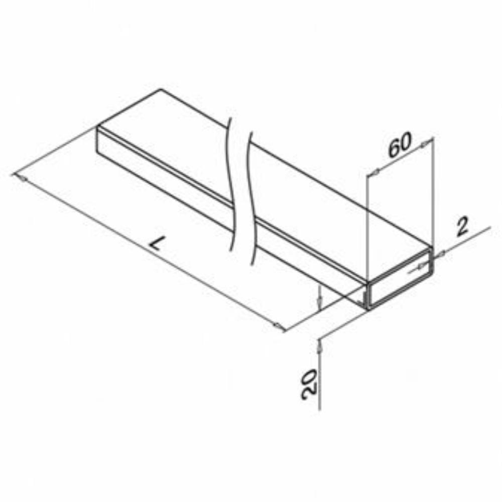 RL4900 - 2.36" Wide Rectangular Tubing (60mm)