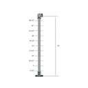 CA114ID/42/F - 42" Floor Mount Cable Post in Galvanized Steel