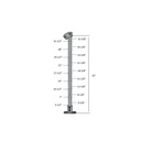 CA114ID/36/F - 36" Floor Mount Cable Post in Galvanized Steel