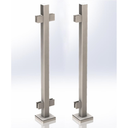 GS508/42 - Floor Mount 42" Post for 3/8" or 1/2" Glass