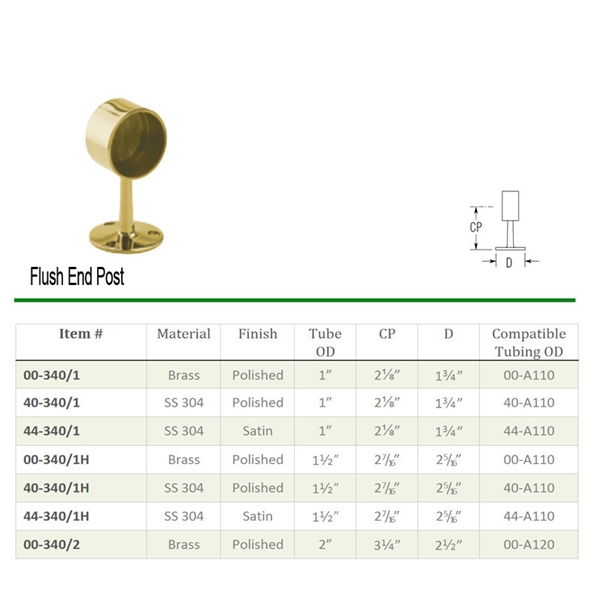 340 - Flush End Post