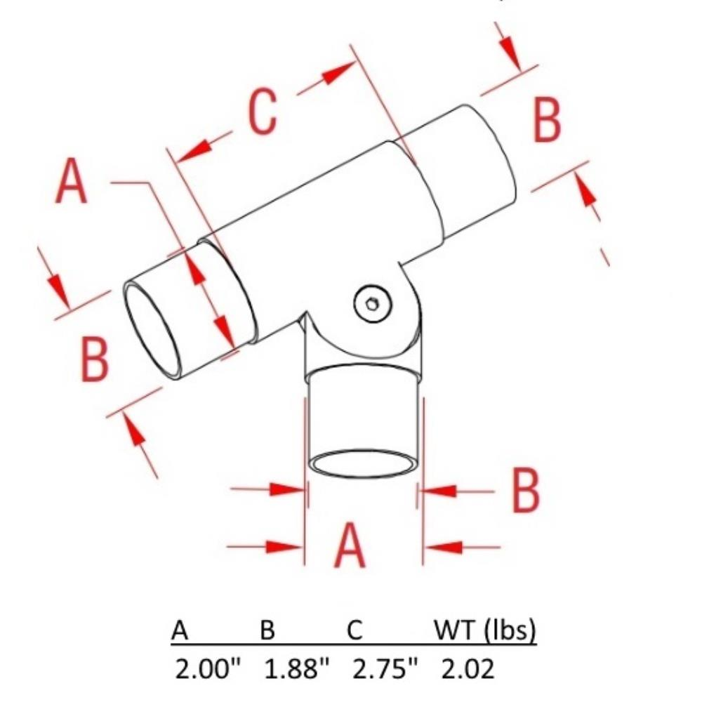 734A - Adjustable Flush Tee