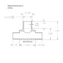 734C - Flush Tee - Channel Tube to Round Tube